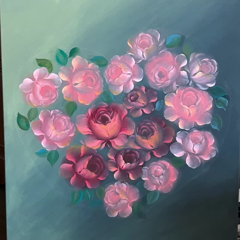 心花开玫瑰花园 - 海报/装饰画/版画 - 木头 绿色