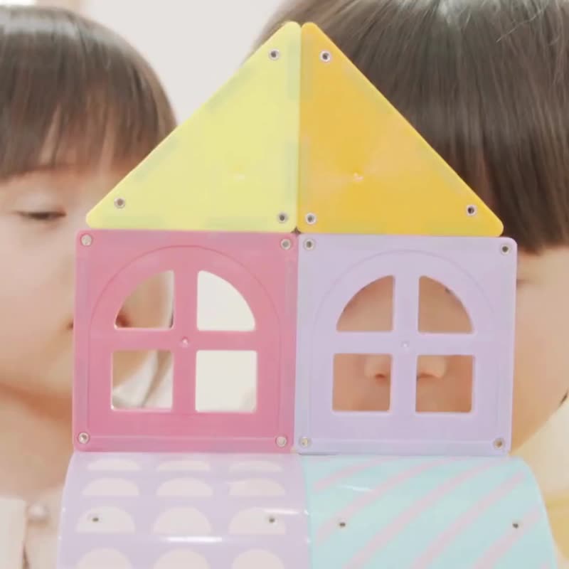 益智磁性积木BASIC系列-圆形小屋组合/磁力片-赠专属提袋 - 玩具/玩偶 - 塑料 多色