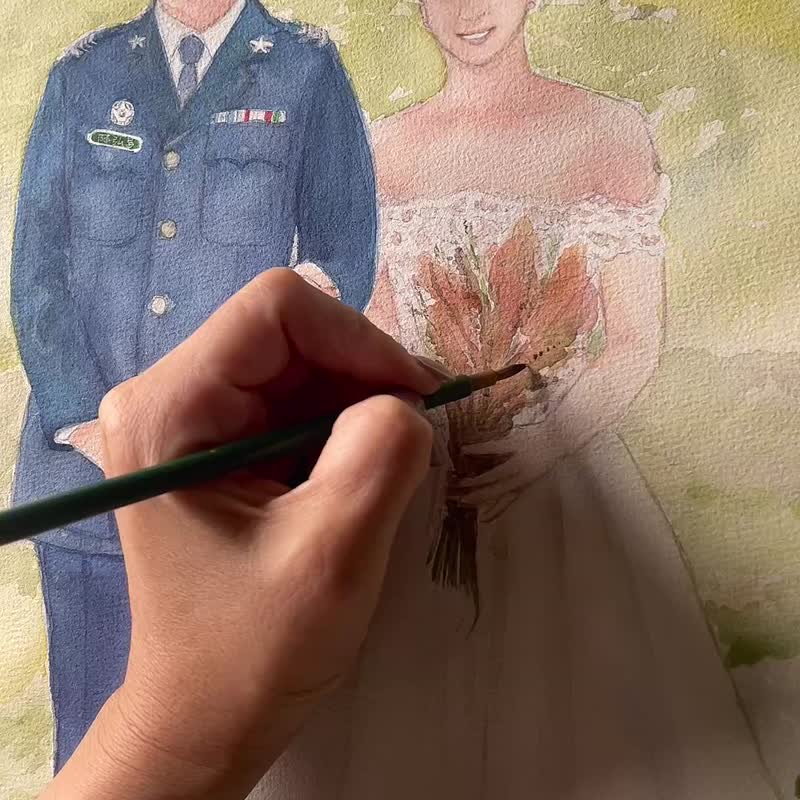 水彩58X68cm含框手绘绘礼物  下单前请先联系设计师 - 订制画像 - 纸 