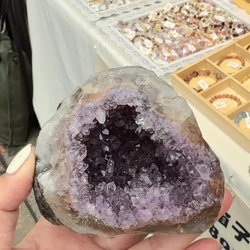 紫境之心//天然紫水晶晶洞 - 摆饰 - 水晶 