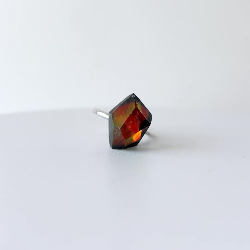 Frames ring /crystals Floating prism 1-c/silver925/type-C - 戒指 - 纯银 多色