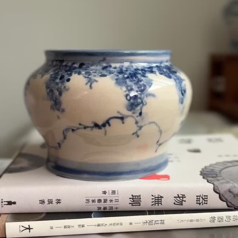 紫藤垂青花  陶罐  450ml - 花瓶/陶器 - 陶 
