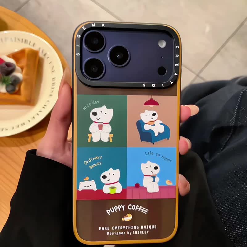 【隐藏式磁吸】Puppy Here铝合金按键全磨砂防摔防刮iPhone17p/pm - 手机壳/手机套 - 塑料 多色