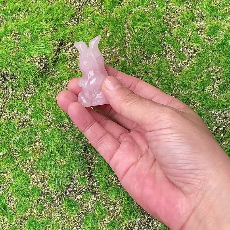 天然粉晶-前途//兔//似锦 旺人缘 旺事业 大展宏图 吉祥如意 - 摆饰 - 水晶 