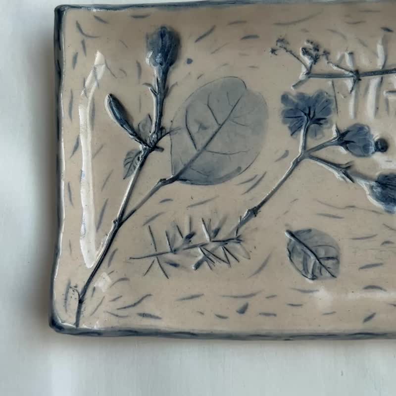 飘  长托盘24.4 x 10.4 x 2.2 cm - 摆饰 - 陶 