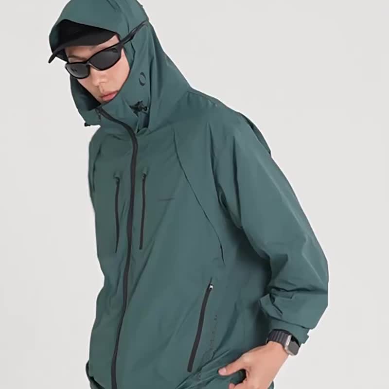 ENshadower隐蔽者活页结构防水冲锋衣男gorpcore三防户外连帽外套 - 男装外套 - 其他材质 绿色
