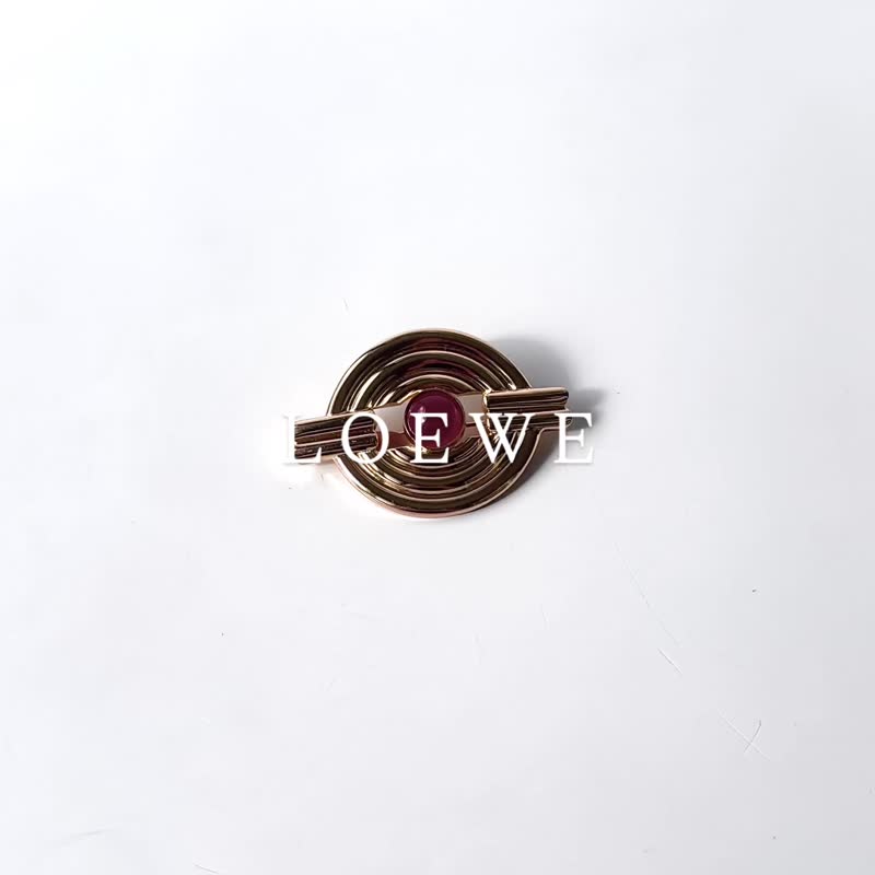 LOEWE红色琉璃胸针F30 vintage - 胸针 - 其他材质 