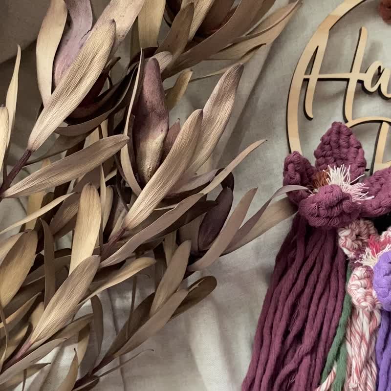 Macrame 编织花生日挂饰 - 摆饰 - 棉 