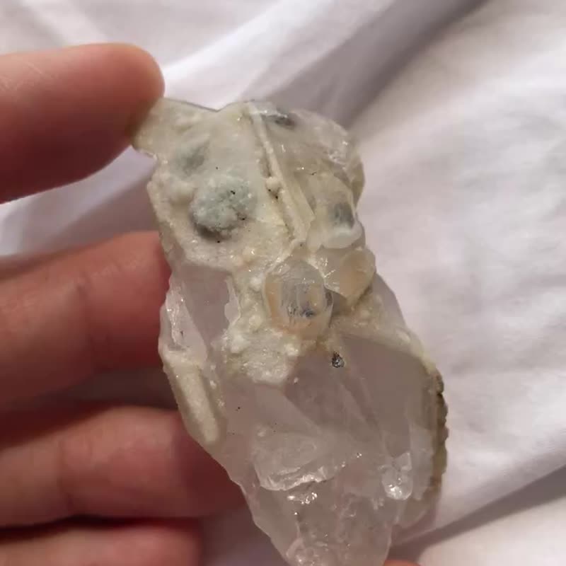 内蒙古 闪星 白水晶柱 白晶 水晶原矿 天然原石  水晶 quartz - 摆饰 - 水晶 白色