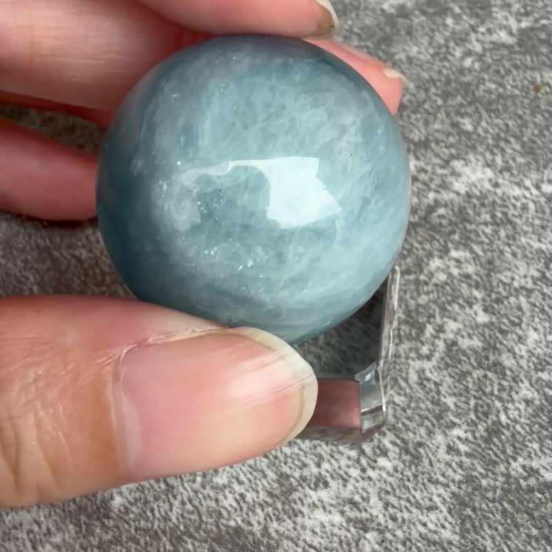 心忱 - 海蓝宝球球 水晶球 摆件 - 其他 - 水晶 蓝色