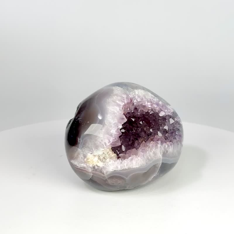 乌拉圭抛光异象钱袋 350302 - 摆饰 - 水晶 紫色