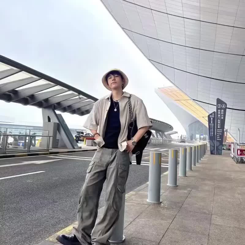 【ISW】针织网眼渔夫帽-蓝 - 帽子 - 尼龙 蓝色