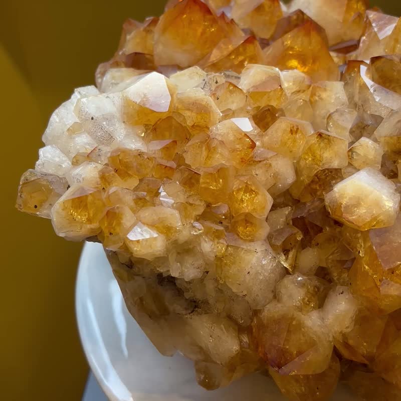 黄水晶 晶石摆设 财运 招财水晶 风水摆设 - 摆饰 - 水晶 黄色
