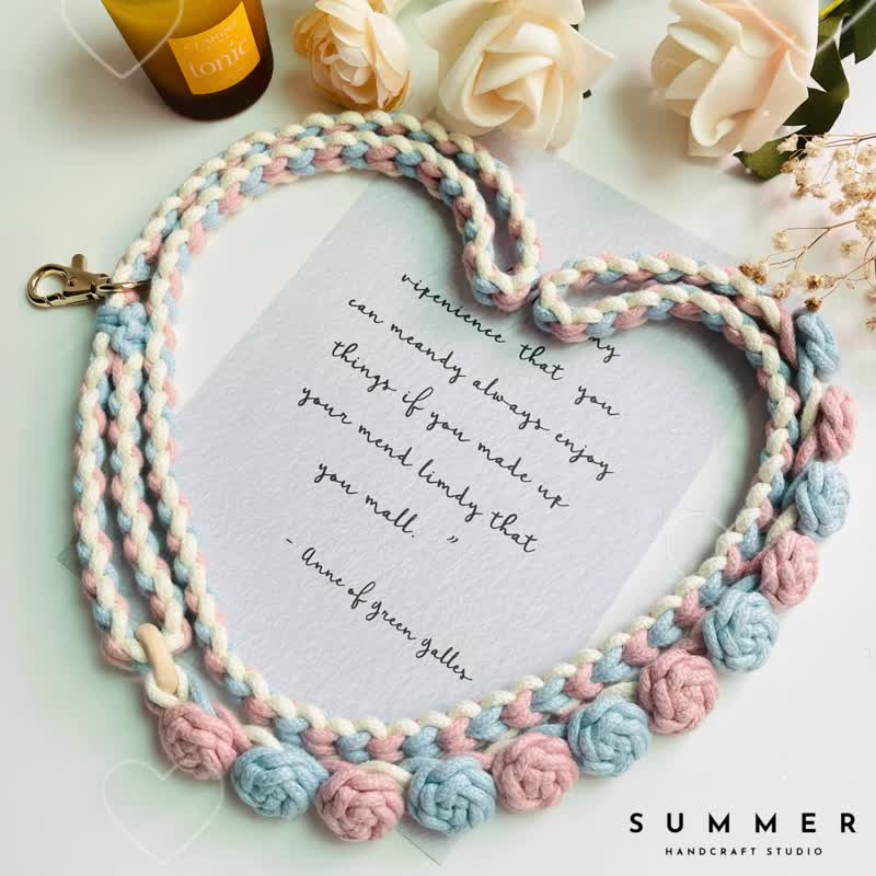 定制化 玫瑰花 情人节礼物 圣诞礼物 手工编织 手机绳 手机挂绳 - 其他 - 棉．麻 多色