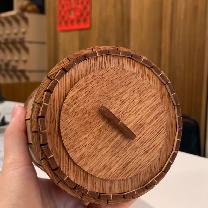 【手作DIY】橡木桶造型 存钱筒 喉咙借过 酒鬼 酒空 创意礼物毕业 - 木工/竹艺/纸艺 - 木头 橘色