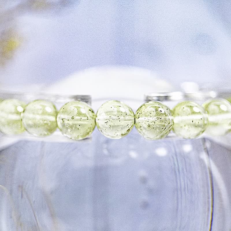 【天然利比亚陨石】收藏级 黄金玻陨石水晶手串手链 /一物一拍 - 手链/手环 - 水晶 黄色