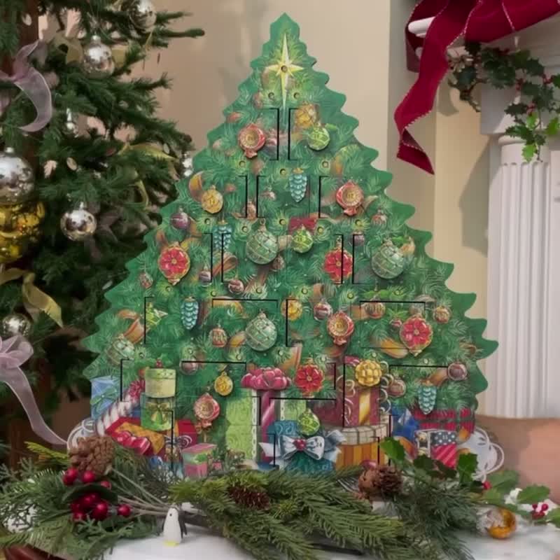 【独家限量】美国经典圣诞倒数盒-点亮音乐圣诞树/创造完美体验 - 摆饰 - 木头 