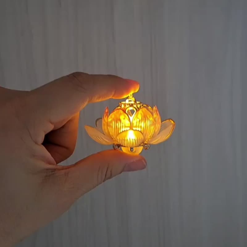 【DIY 材料包】迷你荷花灯吊饰~含教学步骤(分解图) - 零件/散装材料/工具 - 其他材质 多色