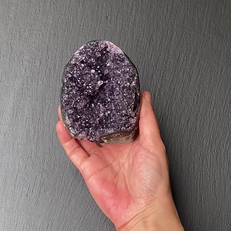 招财开运-天然原矿满天星紫晶花球镇 紫水晶 消磁手链 快速出货 - 摆饰 - 水晶 紫色