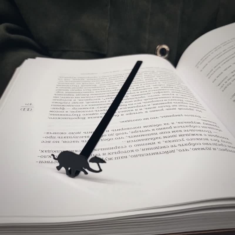独特书签 舞动大象 - 书签 - 其他金属 黑色