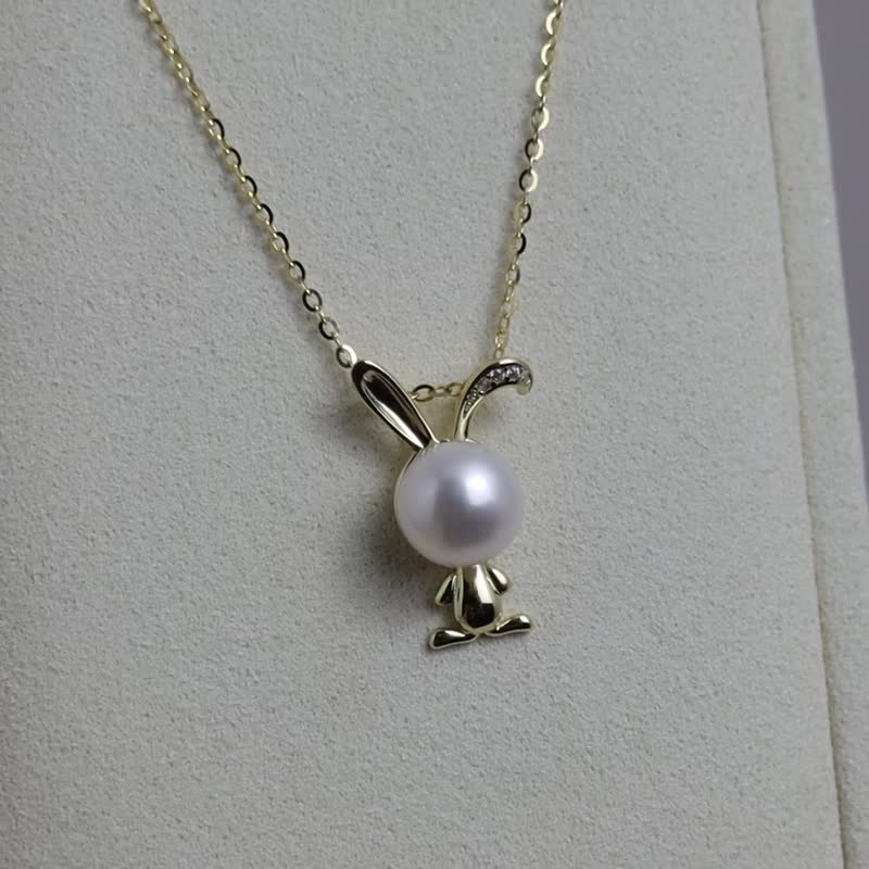 兔子立正 珍珠项链 天然淡水珍珠 颈链-项链 - 项链 - 珍珠 