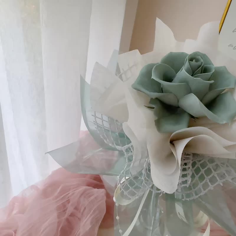 森语微光。告白花束 永生花 生日礼物 情人 纪念 - 干燥花/捧花 - 玻璃 绿色