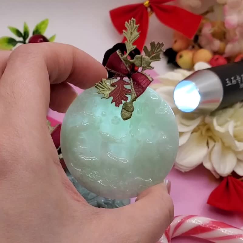 天然A货翡翠意境双双对对小鹿对牌 - 项链 - 宝石 