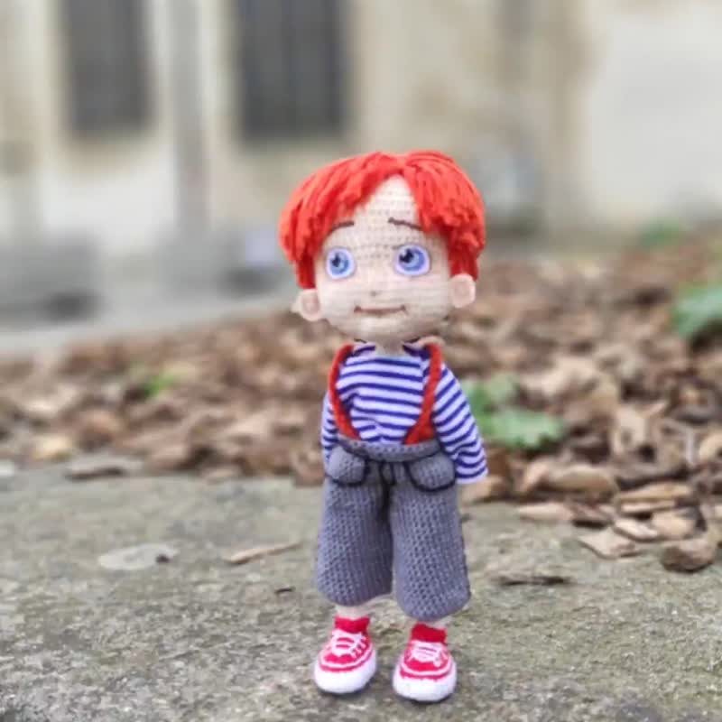 interior doll  cochet amigurumi eco soft original gift for a girl from France - 玩具/玩偶 - 棉．麻 多色