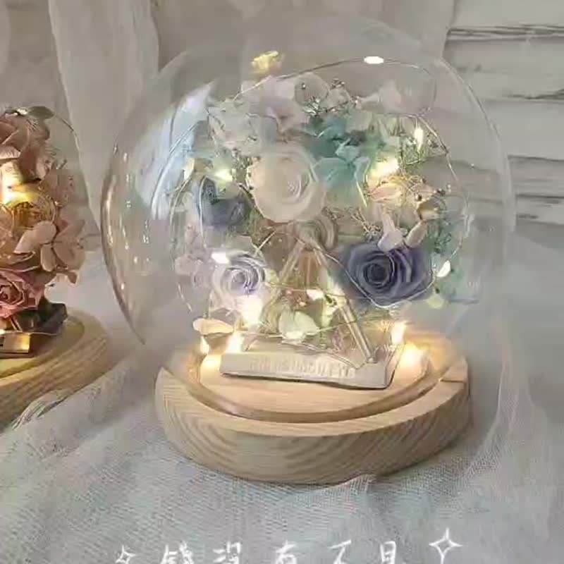 蓝芯花艺 永生花摩天轮 情人节礼物 母亲节 生日礼物 母亲节礼盒 - 摆饰 - 植物．花 多色