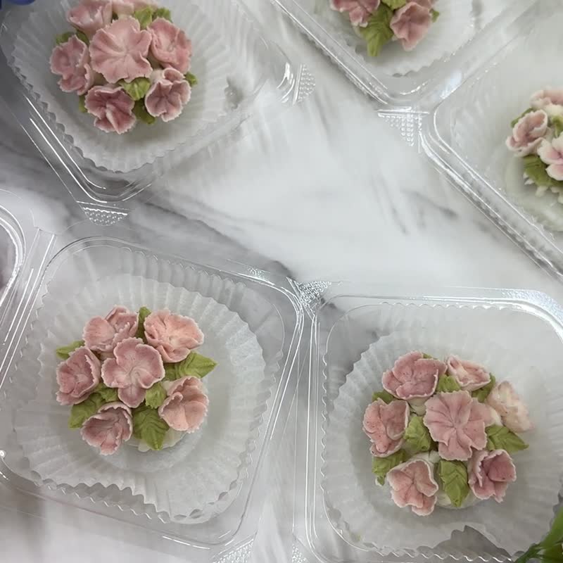 AY baker 韩式裱花 大福 麻糬 红豆大福 红豆麻糬 四叶草 幸运草 - 蛋糕/甜点 - 新鲜食材 粉红色