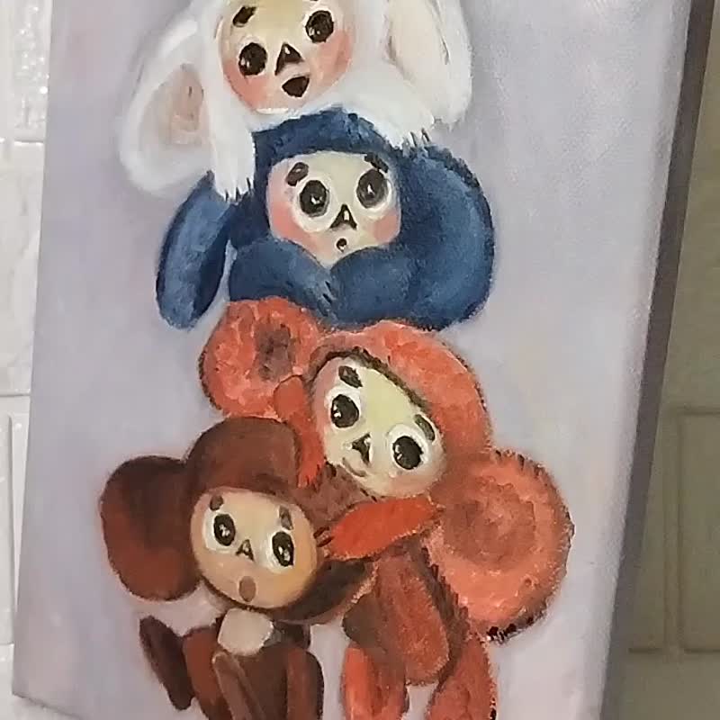 布面油画 - 海报/装饰画/版画 - 棉．麻 粉红色