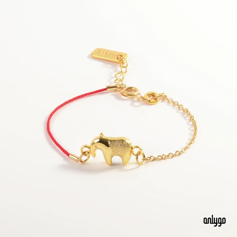 Lucky Bracelet 动物系列幸运手链 / 马来貘 - 手链/手环 - 其他金属 金色