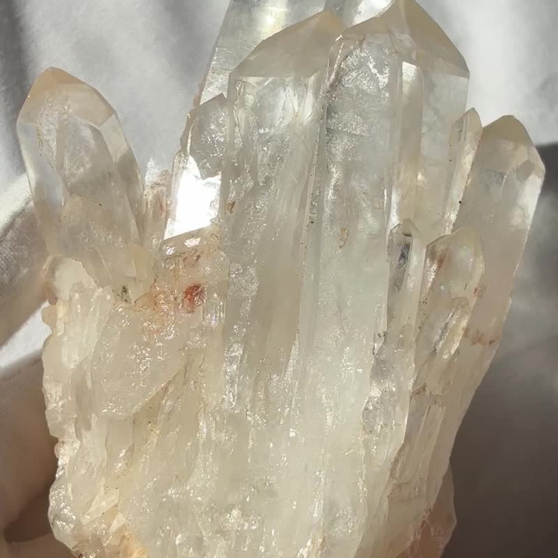 蓝雾 双隐山 五指山 白水晶簇 白晶 水晶原矿 天然原石 水晶 - 摆饰 - 水晶 透明