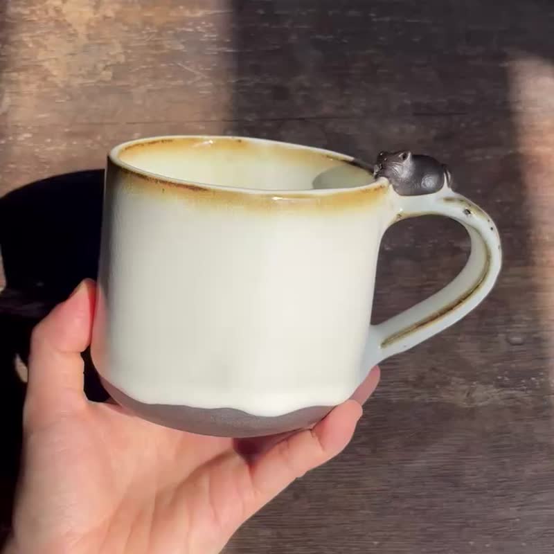 陪你喝东喜 / 猫猫马克杯 / 陶 / 约 325 ml - 咖啡杯/马克杯 - 陶 白色