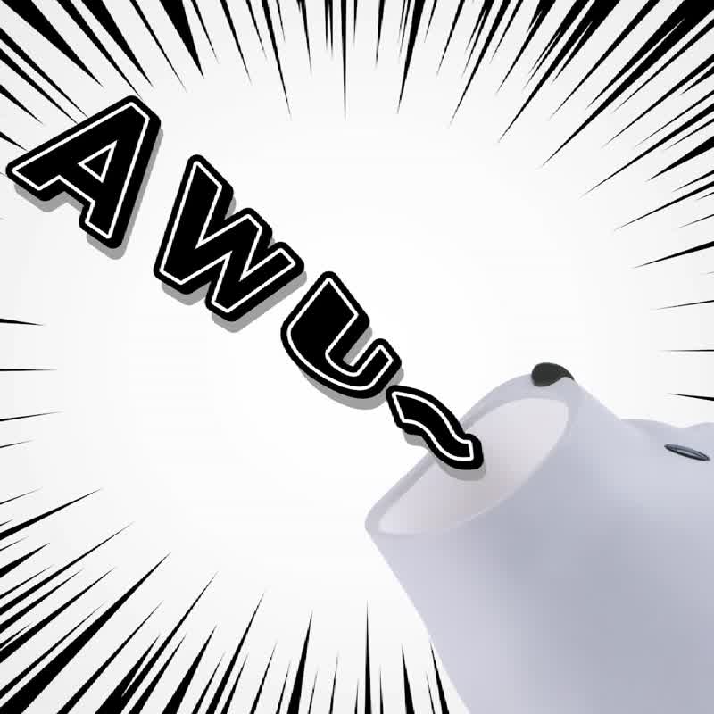 Awu+ | 阿呜+角落扑满 (沉默_黑) 桌面摆饰文具 - 储蓄罐 - 塑料 黑色