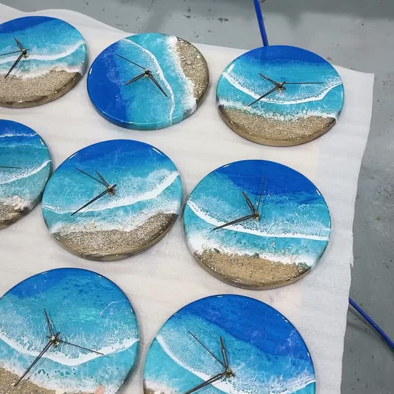 Epoxy流动画时钟-浪语 - 时钟/闹钟 - 树脂 
