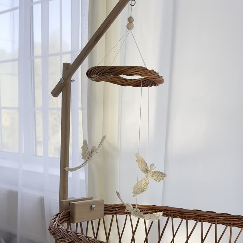 手工婴儿吊饰 - 梦境天使，天然玉米壳吊饰 - 满月礼盒 - 其他材质 