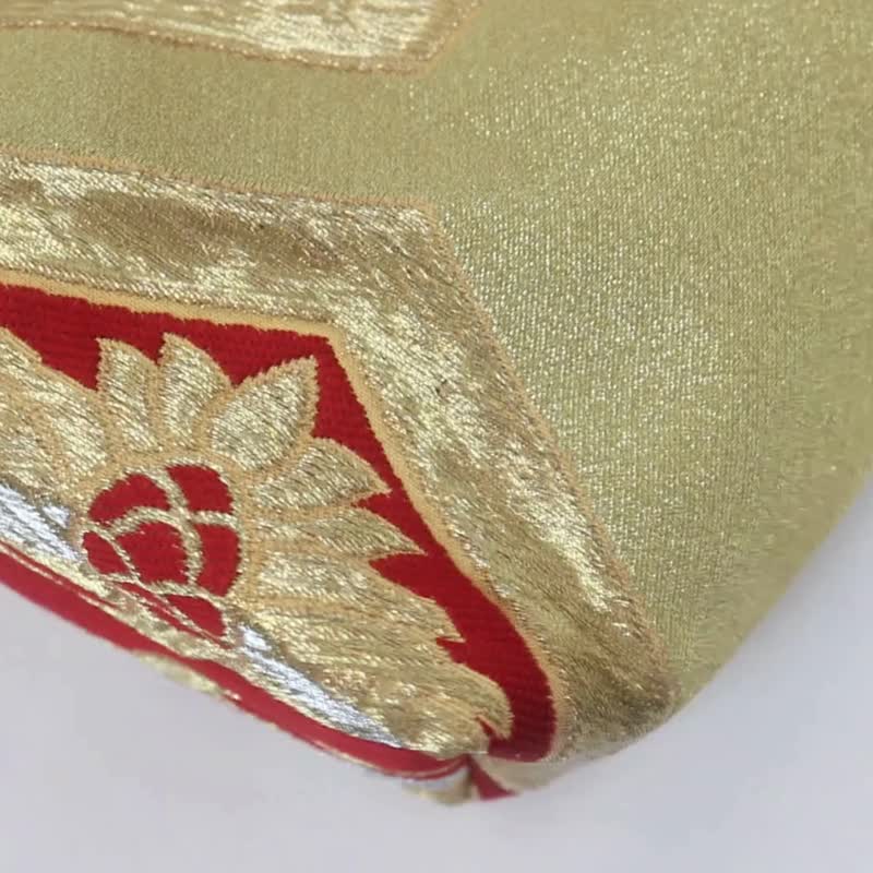 和服腰带改制托特包 | 古董腰带升级再造 | 孤品 | 日本手工制 - 手提包/手提袋 - 其他材质 金色