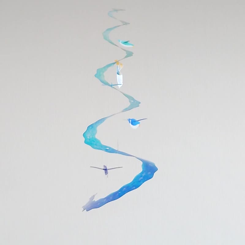 海上飞翔的企鹅手机 - 摆饰 - 聚酯纤维 蓝色