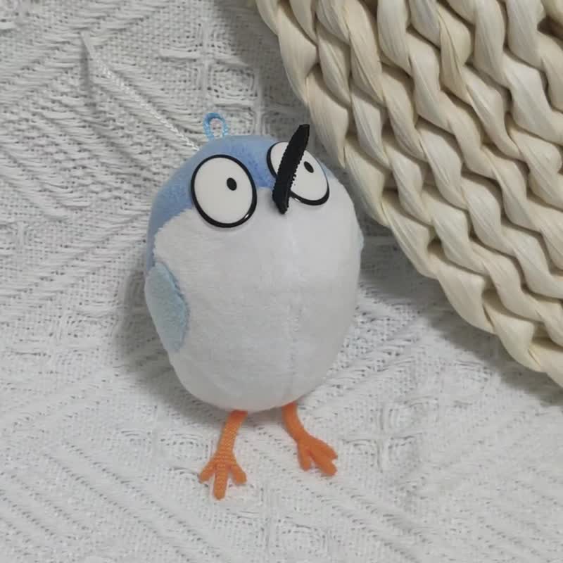 柔软的鸟类毛绒挂件礼物由聚酯纤维制成是送给鸟类爱好者的包挂 - 玩偶/公仔 - 聚酯纤维 白色