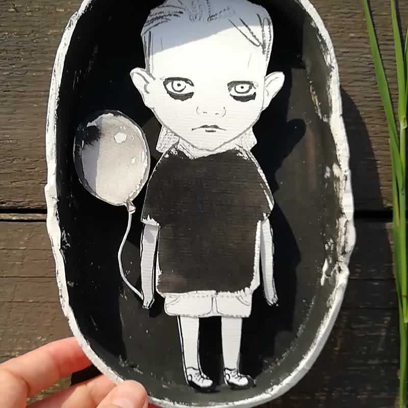Children's portrait - 海报/装饰画/版画 - 粘土 灰色