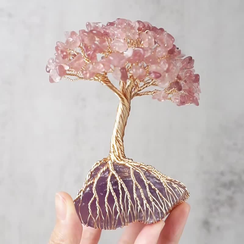 永生水晶树 // 草莓晶紫水晶 // 好人缘 贵人运 智慧创意 - 摆饰 - 水晶 紫色