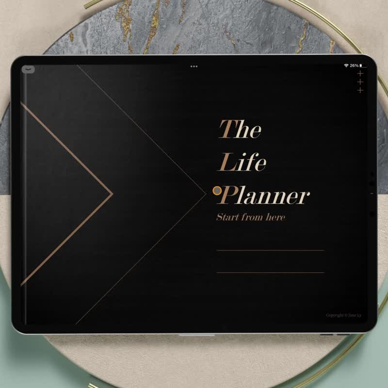 星空黑 2026日程本模板/电子手帐/全年计划本/无时效永久可用模板 - 电子手帐及素材 - 其他材质 