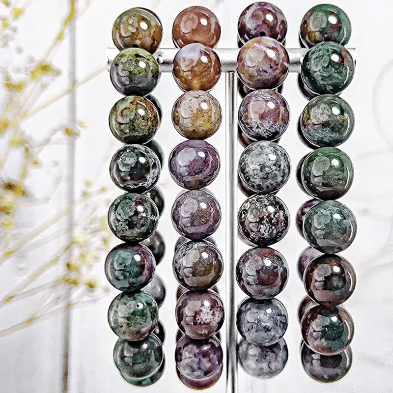 【斑彩雅韵海洋玉】海洋碧玉 水晶手链手串/可挑款 - 手链/手环 - 水晶 多色