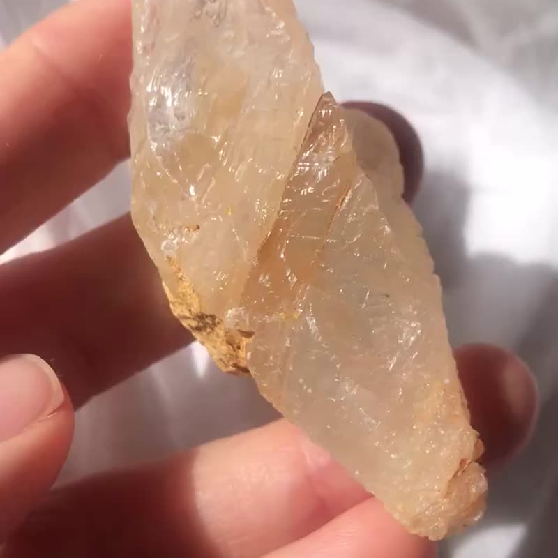 罕有黄涅盘 方解石 水晶 印记 浮生 天然原石 水晶原矿 水晶 - 摆饰 - 水晶 黄色