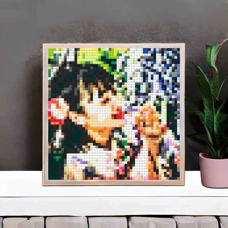 【定制化 • 花季 • 情侣】新居礼物 - 定制标准尺寸积木挂画 - 海报/装饰画/版画 - 塑料 多色