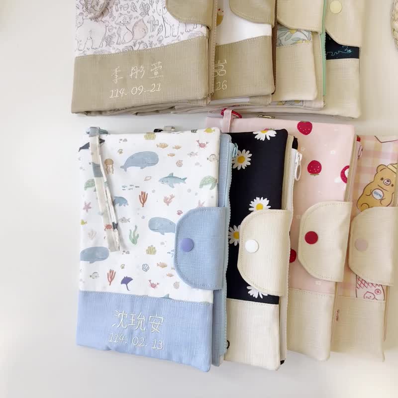 BabyBeast宝宝兽手作-手册套 - 妈妈包 - 棉．麻 白色