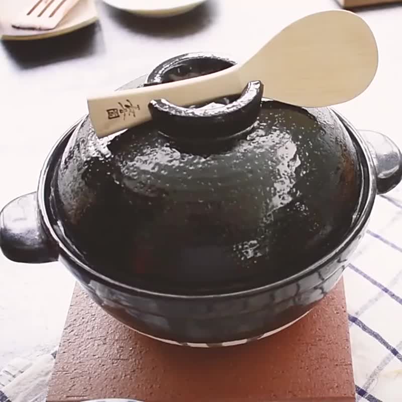 日本长谷园伊贺烧 远红外线节能日式炊饭锅(1-2人) - 锅具/烤盘 - 陶 黑色