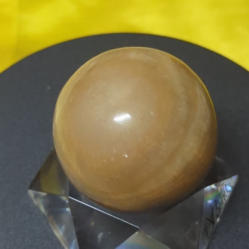 【运好气】千层大地 稳健 龙宫舍利球 步步高升 (50mm/附底座) - 摆饰 - 石头 卡其色