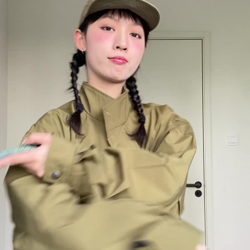 司康木糠系列 秋冬圈毛款 mini迷你后背包 登山徒步双肩背包 绿色 - 后背包/双肩包 - 聚酯纤维 绿色